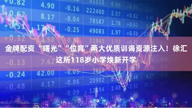 金牌配资 “曙光”“位育”两大优质训诲资源注入！徐汇这所118岁小学焕新开学