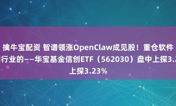 擒牛宝配资 智谱领涨OpenClaw成见股！重仓软件开刊行业的——华宝基金信创ETF（562030）盘中上探3.23%
