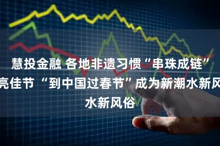 慧投金融 各地非遗习惯“串珠成链”点亮佳节 “到中国过春节”成为新潮水新风俗